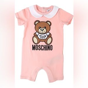 MOSCHINO BABY Moschino Baby long romper with Teddy Bear